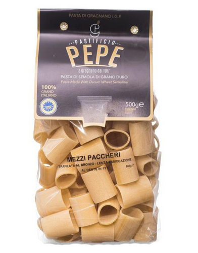 Pepe Mezzi Paccheri Rigati, Pasta di Gragnano IPG 500g - Tvoja Vinoteka